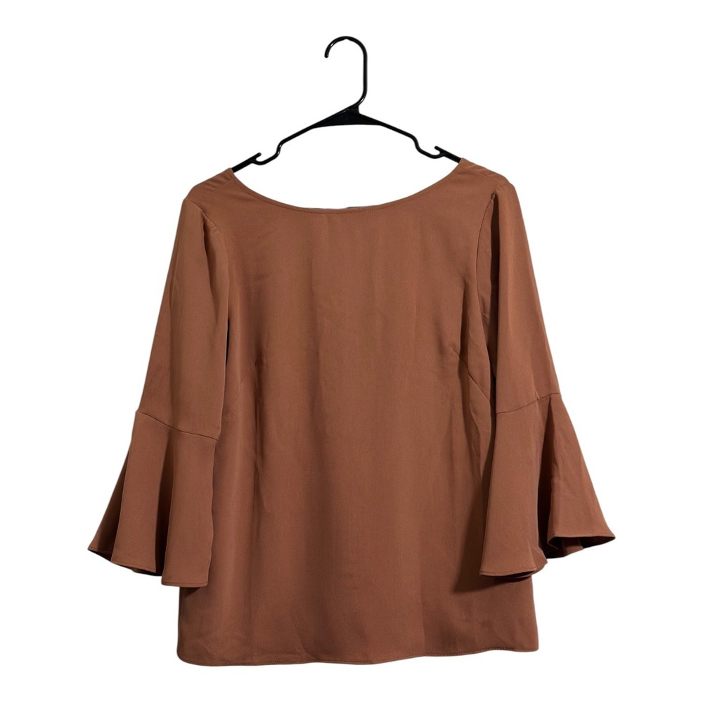 Catherine Catherine Malandrino Clay Brown Bell Sleeve Blouse Women's Small NWT